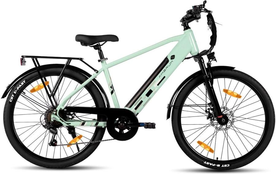 Hiland Elektrische Mountainbike 26 inch 250W Motor 36V 7.8Ah Accu E-MTB 7 Versnellingen Dubbele Schijfrem &
