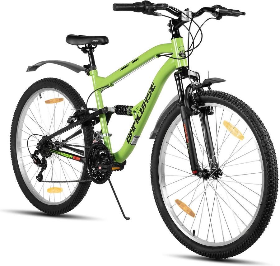 Hiland Full Suspension Mountainbike 26 inch MTB 18 Versnellingen Schijfrem & Volwassenen