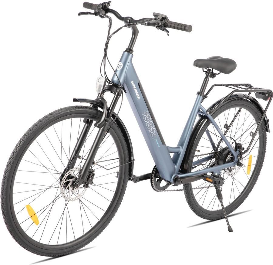 Hiland LAMASSU Elektrische Fiets 28 inch 250W Motor 60 km Actieradius -Shi o 7 Versnellingen Aluminium Frame Unisex
