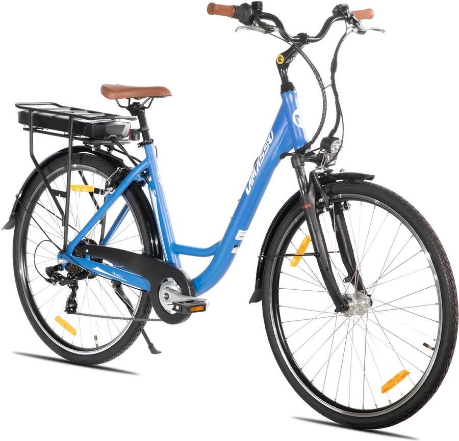 Hiland Montura Elektrische Mountainbike 28 inch 250W Motor 36V 10.4Ah Accu E-MTB 7 Versnellingen Aluminium Frame &