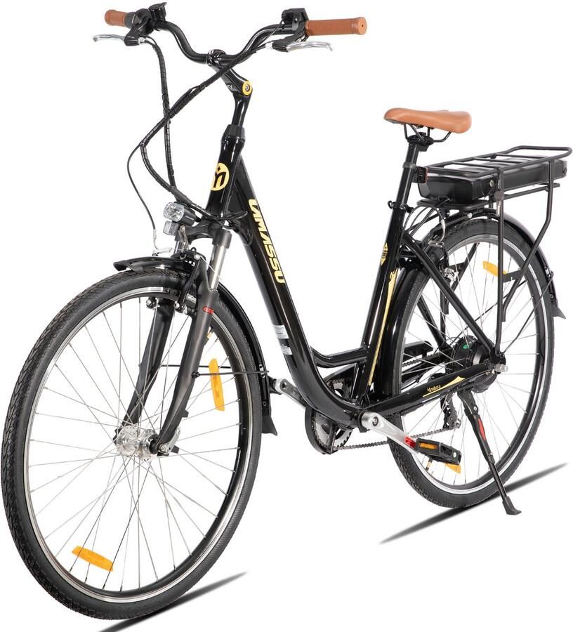 Hiland Montura Elektrische Stadsfiets 28 inch E-bike Commuter Unisex 250W Motor 36V 10.4Ah Accu 7 Versnellingen Aluminium Frame