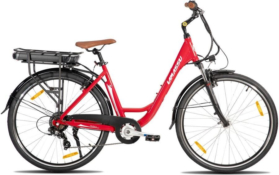 Hiland Montura Elektrische Stadsfiets 28 inch E-bike Commuter Unisex 250W Motor 36V 10.4Ah Accu 7 Versnellingen Aluminium Frame