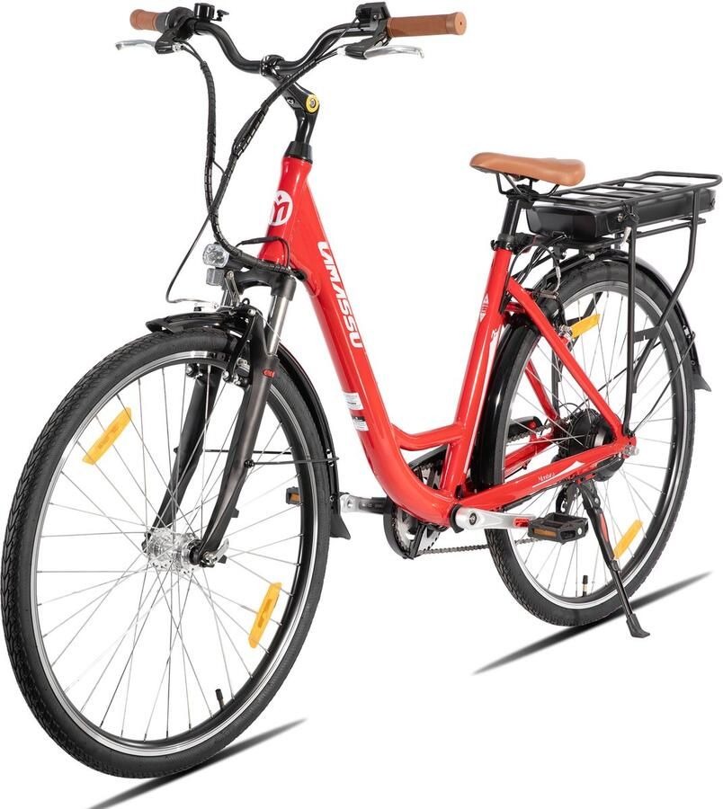 Hiland Montura Elektrische Stadsfiets 28 inch E-bike Commuter Unisex 250W Motor 36V 10.4Ah Accu 7 Versnellingen Aluminium Frame
