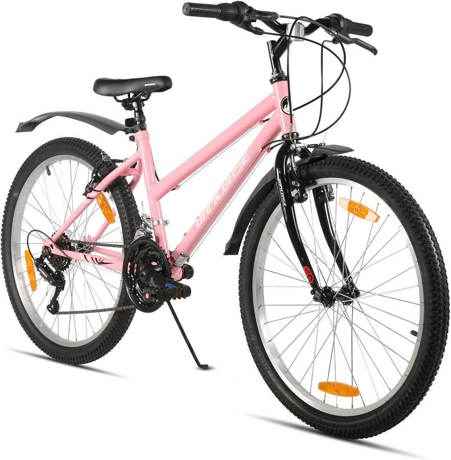 Hiland Mountainbike 24 26 Inch Meisjes & Dames MTB 18 Versnellingen Stevig Staal V-brakes