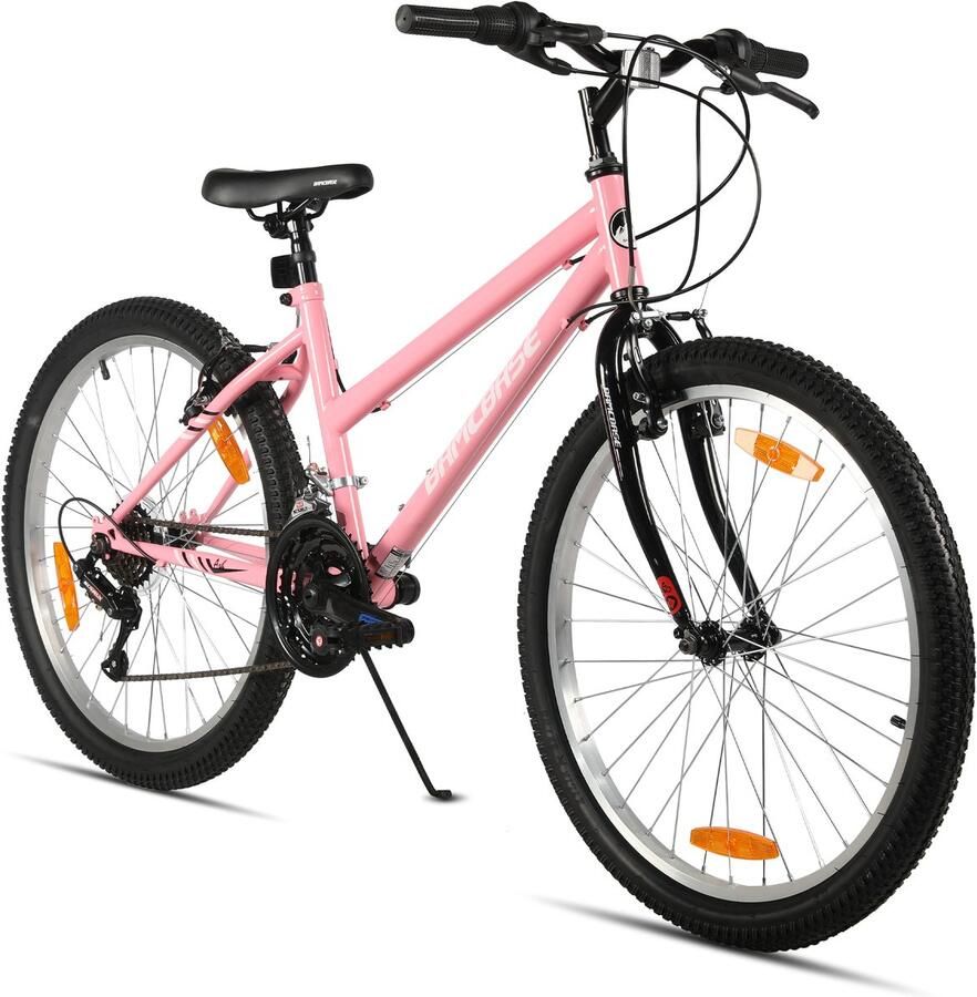 Hiland Mountainbike 24 26 Inch Meisjes & Dames MTB 18 Versnellingen Stevig Staal V-brakes