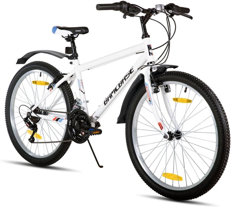 Hiland Mountainbike 24 Inch MTB voor en 21 Versnellingen Stalen Frame V-brakes