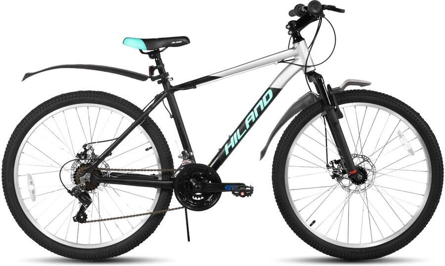 Hiland Mountainbike 26 Inch 18 Versnellingen Mechanische Schijfrem Verende Voorvork MTB voor &