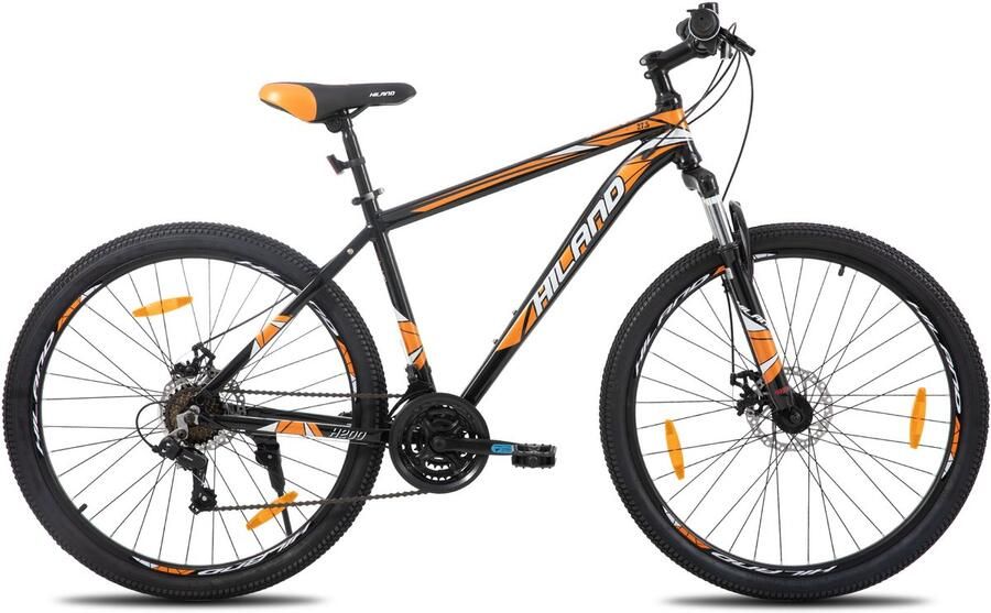 Hiland Mountainbike 26 inch Unisex MTB 18 Versnellingen Lichtgewicht Aluminium Frame Schijfrem 3 6-Spaaks Sportvelgen