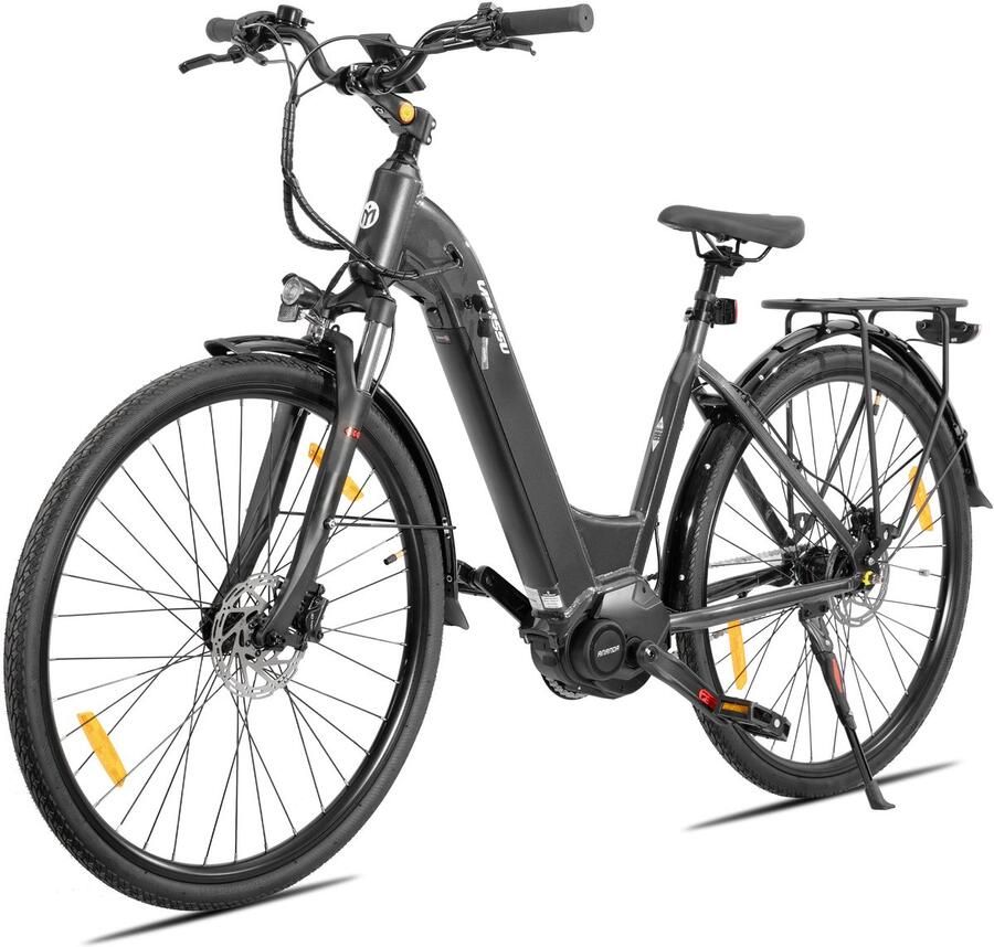 Hiland Overstreet E-Bike Dames 28 inch Hydraulische Schijfremmen 3 Speed Naafversnelling 250W 10.4Ah Accu Lage Instap