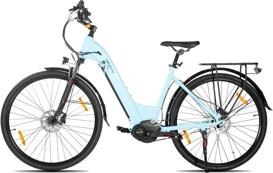 Hiland Overstreet E-Bike Dames 28 inch Hydraulische Schijfremmen 3 Speed Naafversnelling 250W 10.4Ah Accu Lage Instap