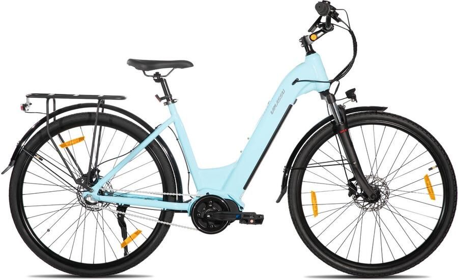 Hiland Overstreet E-Bike Dames 28 inch Hydraulische Schijfremmen 3 Speed Naafversnelling 250W 10.4Ah Accu Lage Instap