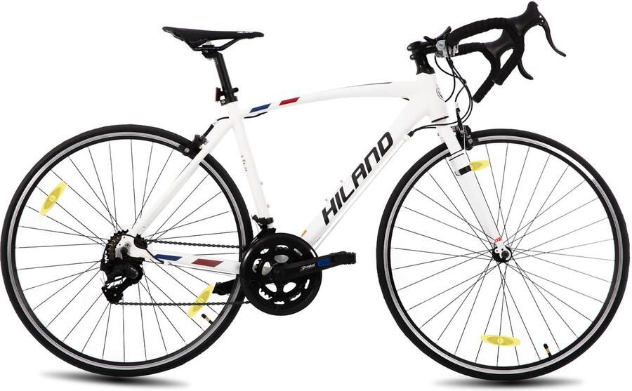 Hiland Racefiets 700C 14 Versnellingen Lichtgewicht Aluminium Frame Wielrenfiets voor & 28 Inch