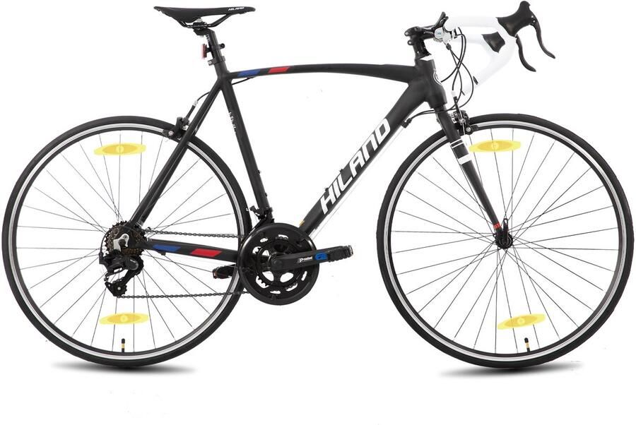 Hiland Racefiets 700C 14 Versnellingen Lichtgewicht Aluminium Frame Wielrenfiets voor & 28 Inch