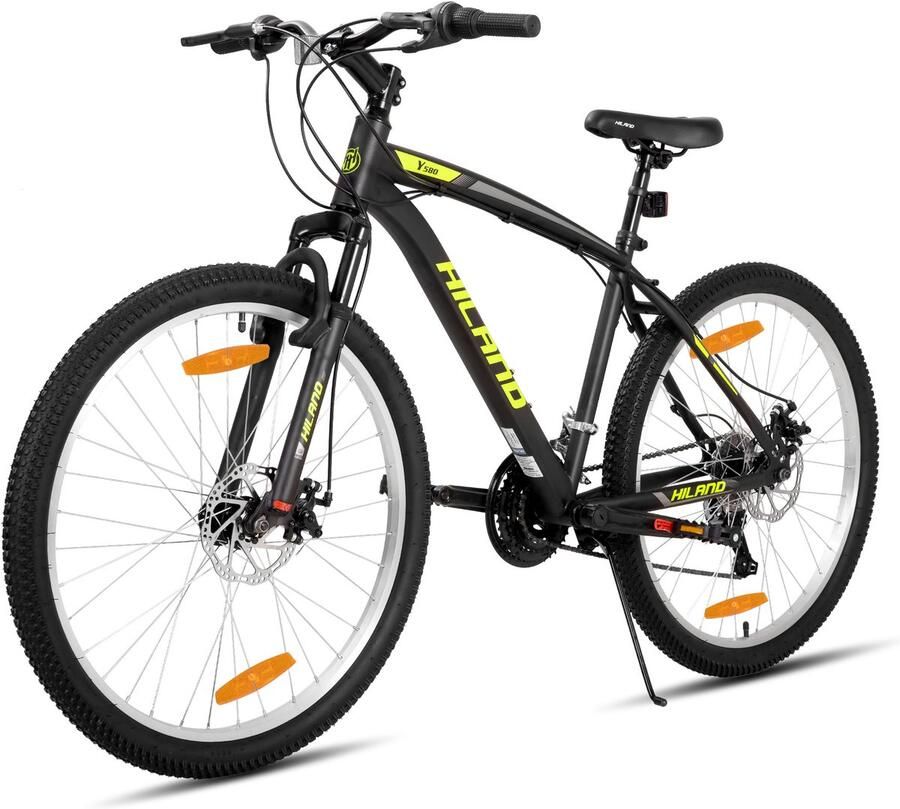 Hiland Ridge Mountainbike 27 Inch 18 Versnellingen Robuust Stalen Frame Dubbele Schijfrem MTB voor &