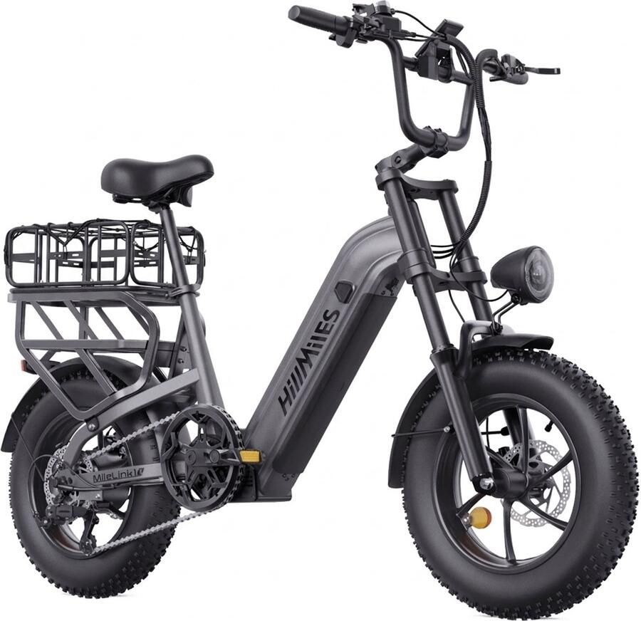HillMiles MileLink 1 Elektrische fiets -GY-single-basket