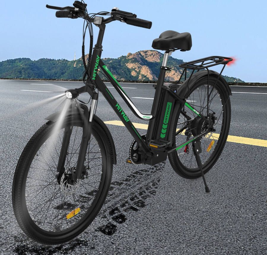 Hitway Elektrische Fiets BK11MS- 20*4.0 Inch Fat Tire City Commuter EBike met Afneembare 48V 15Ah Lithium Batterij Opvouwbaar Mountain E-Bike met 250W Motor 7 Versnellingen IP54 Waterdicht Met fietstas - Foto 2