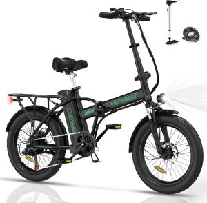 Hitway BK11 Elektrische Fiets E-Bike Opvouwbaar 11.2Ah 2023 Model Zwart Groen