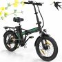 Hitway BK11 Elektrische Fiets E-Bike Opvouwbaar 11.2Ah 2023 Model Zwart Groen - Thumbnail 2