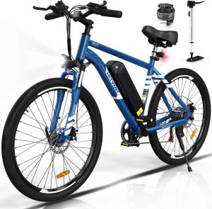 Hitway BK15 Elektrische Fiets E-bike met Afneembare Accu 26 Inch 250W Motor 11.2Ah Blauw