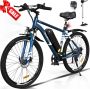 Hitway Elektrische Fiets BK15 26 inch E-Bike 250W&36V verwijderbare lithiumbatterij 7-versnellingen Elektrische mountainbike |Blauw - Thumbnail 2