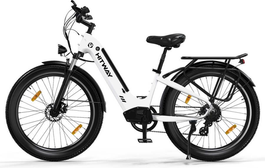 Hitway BK16 Elektrische fiets E-BIKE 26 inch 250 W motor Tot 55-80 km wit