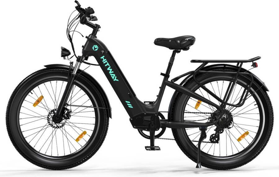 Hitway BK16 Elektrische fiets E-BIKE 26 inch 250 W motor Tot 55-80 km zwart