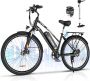 Hitway BK27 Elektrische Fiets 28 Inch 250W- 36V 12Ah 7 Versnellingen -Zwart - Thumbnail 1