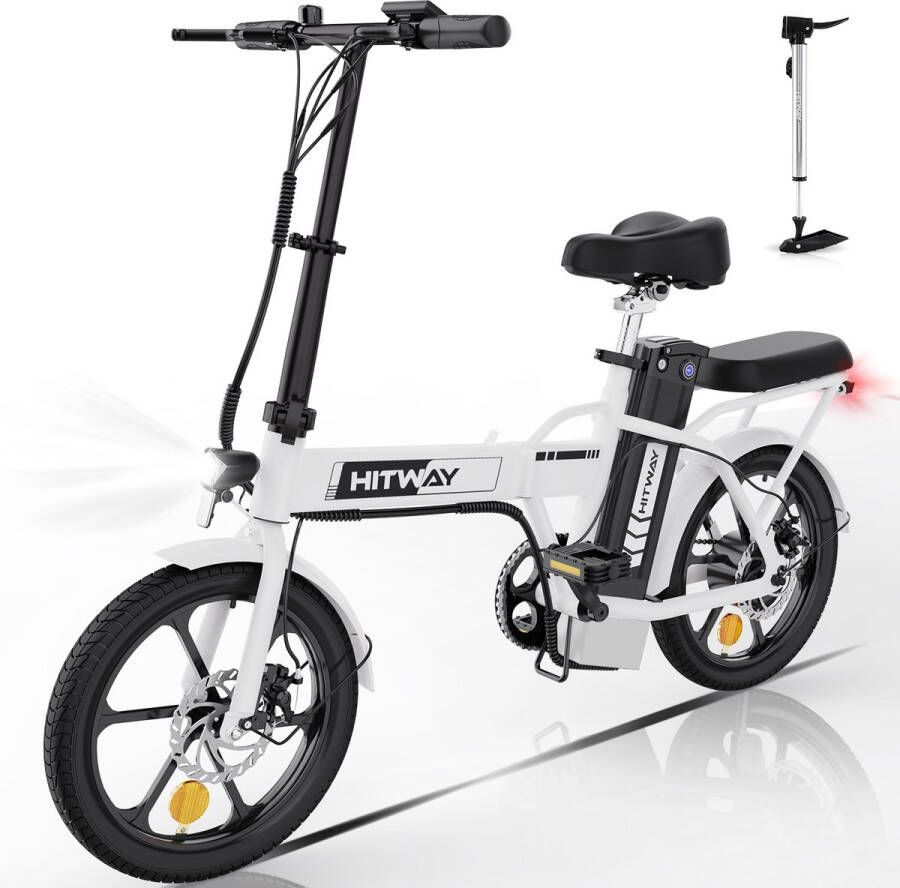 Hitway BK5 Elektrische Fiets Opvouwbare E-bike 16 Inch 250W Motor Wit