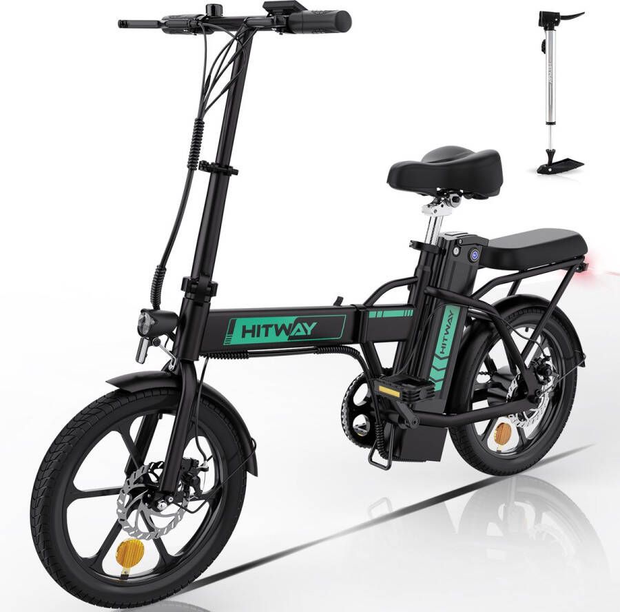 Hitway BK5 Elektrische Fiets | Opvouwbare E-bike | 16 Inch | BK5 250W Motor | Zwart