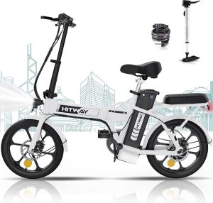 Hitway BK5 Elektrische vouwfiets E-bike Elektrische Fiets 250W Motor 25km h WIT