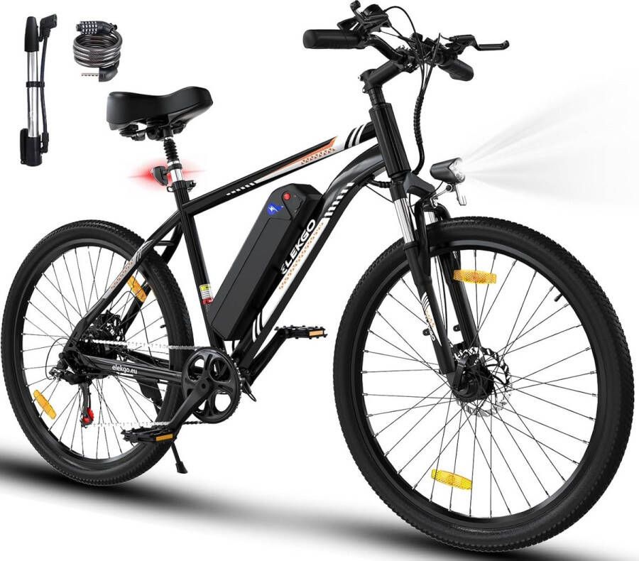 ELEKGO Elektrische Fiets EG31 Trendy 28 Inch City Commuter EBike met Afneembare 36V 12Ah Lithium Batterij Mountain E-Bike met 250W Motor Damesfiets 7 Versnellingen IP54 Waterdicht