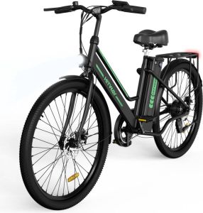 Hitway elektrische fiets 26 inch 250 W motor Li-batterij 36 V 8.4 Ah tot 35-70 km Zwart