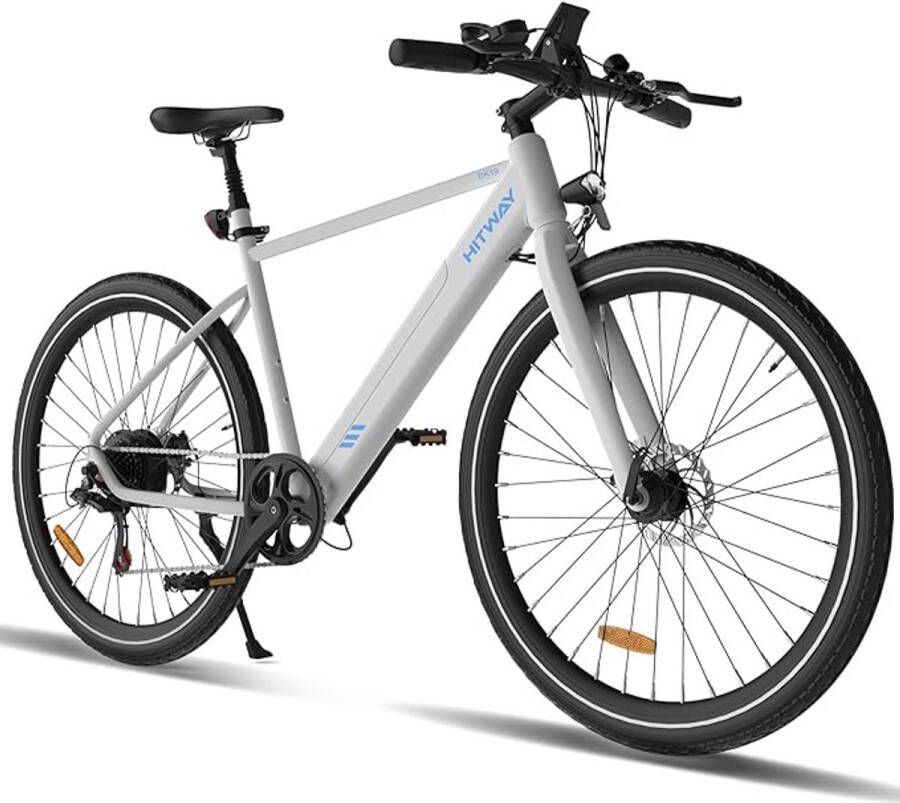 Hitway Elektrische fiets 27 5 inch MTB-e-bike 36 V&12 Ah afneembare accu 250 W motor 7 versnellingen Bereik 45-80 km