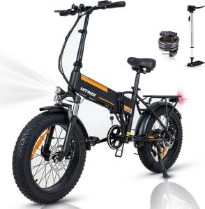 Hitway Elektrische Fiets BK10 E-bike 250W Motor 12Ah 20 Inch Zwart Oranje
