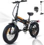 Hitway Elektrische Fiets BK10 E-bike 250W Motor 12Ah 20 Inch Zwart Oranje - Thumbnail 1