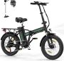 Hitway Elektrische Fiets BK11 20*3.0 Inch Fat Tire City Commuter EBike met Afneembare 36V 12Ah Lithium Batterij Opvouwbaar Mountain E-Bike met 250W Motor 7 Versnellingen IP54 Waterdicht - Thumbnail 2
