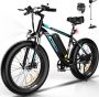 Hitway Elektrische Fiets BK15 26*4.0 Inch Mountain EBike met Afneembare 48V 15Ah Lithium Batterij City Commuter E-Bike met 250W Motor 7 Versnellingen IP54 Waterdicht - Thumbnail 1