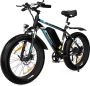 Hitway Elektrische Fiets BK15 26*4.0 Inch Mountain EBike met Afneembare 48V 15Ah Lithium Batterij City Commuter E-Bike met 250W Motor 7 Versnellingen IP54 Waterdicht - Thumbnail 2