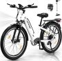 Hitway Elektrische Fiets BK16 Trendy 26*3.0 Inch City Commuter EBike met Afneembare 48V 18Ah Lithium Batterij Mountain E-Bike met 250W Motor 7 Versnellingen IP54 Waterdicht - Thumbnail 2