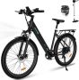 Hitway Elektrische Fiets BK6SL1 Trendy 20*3.0 Inch Fat Tire City Commuter EBike met Afneembare 36V 15.6 Ah Lithium Batterij Opvouwbaar Mountain E-Bike met 250W Motor 7 Versnellingen IP54 Waterdicht - Thumbnail 1