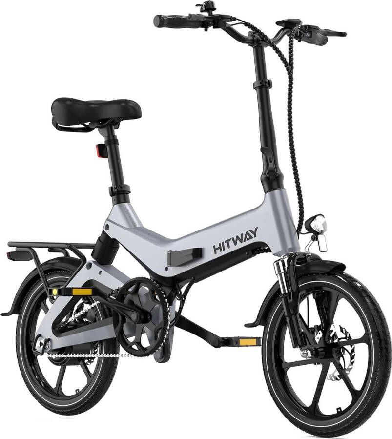 Hitway Elektrische Fiets BK2 Trendy 16 Inch City Commuter EBike met Afneembare 36V 7.8Ah Lithium Batterij Opvouwbaar Mountain E-Bike met 250W Motor IP54 Waterdicht