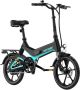 Hitway Elektrische Fiets BK2 Trendy 16 Inch City Commuter EBike met Afneembare 36V 7.8Ah Lithium Batterij Opvouwbaar Mountain E-Bike met 250W Motor IP54 Waterdicht - Thumbnail 1