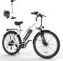 Hitway Elektrische Fiets BK27 28 Inch City Commuter EBike met Afneembare 36V 12Ah Lithium Batterij Mountain E-Bike met 250W Motor 7 Versnellingen IP54 Waterdicht - Thumbnail 2