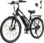 Hitway Elektrische Fiets BK27 28 Inch City Commuter EBike met Afneembare 36V 12Ah Lithium Batterij Mountain E-Bike met 250W Motor 7 Versnellingen IP54 Waterdicht - Thumbnail 1