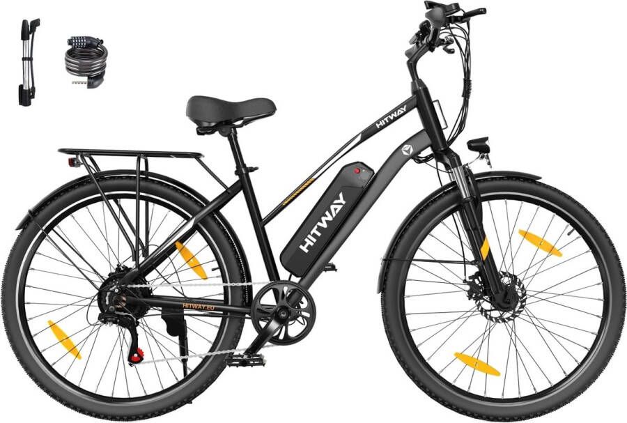 Hitway Elektrische Fiets BK27S 28 Inch City Commuter EBike met Afneembare 36V 13Ah Lithium Batterij Damesfiets E-Bike met 250W Motor 7 Versnellingen IP54 Waterdicht