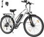 Hitway Elektrische Fiets BK27S Trendy 28 Inch City Commuter EBike met Afneembare 36V 13Ah Lithium Batterij Damesfiets E-Bike met 250W Motor 7 Versnellingen IP54 Waterdicht - Thumbnail 1