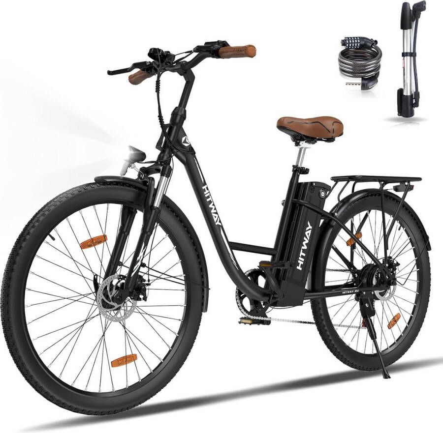 Hitway Elektrische Fiets BK31 28 Inch City Commuter EBike met Afneembare 36V 13Ah Lithium Batterij Damesfiets E-Bike met 250W Motor 7 Versnellingen IP54 Waterdicht