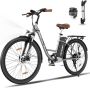 Hitway Elektrische Fiets BK31 Trendy 28 Inch City Commuter EBike met Afneembare 36V 13Ah Lithium Batterij Damesfiets E-Bike met 250W Motor 7 Versnellingen IP54 Waterdicht - Thumbnail 2