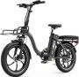 Hitway Elektrische Fiets BK6SL1 Trendy 20*3.0 Inch Fat Tire City Commuter EBike met Afneembare 36V 15.6 Ah Lithium Batterij Opvouwbaar Mountain E-Bike met 250W Motor 7 Versnellingen IP54 Waterdicht - Thumbnail 2