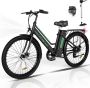 Hitway Elektrische Fiets BK8S 26 Inch City Commuter EBike met Afneembare Lithium Batterij E-Bike met 250W Motor Damesfiets IP54 Waterdicht Met fietstas - Thumbnail 1